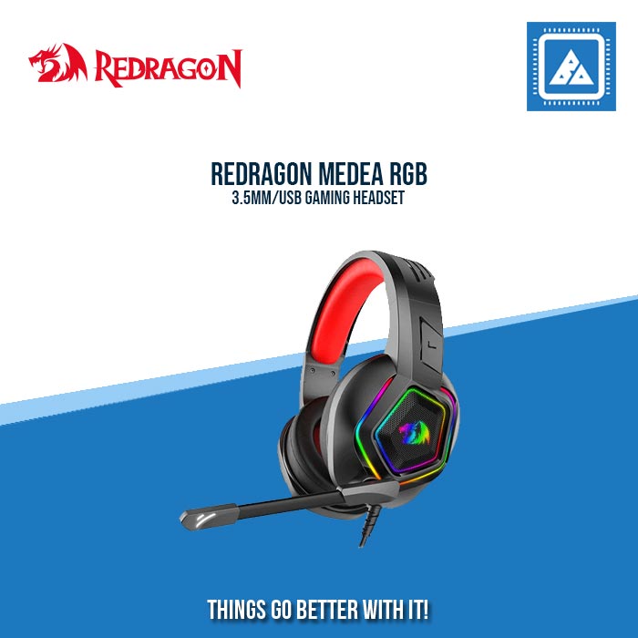REDRAGON MEDEA RGB 3.5MM/USB GAMING HEADSET REDRAGON MEDEA RGB 3.5MM/USB GAMING HEADSET